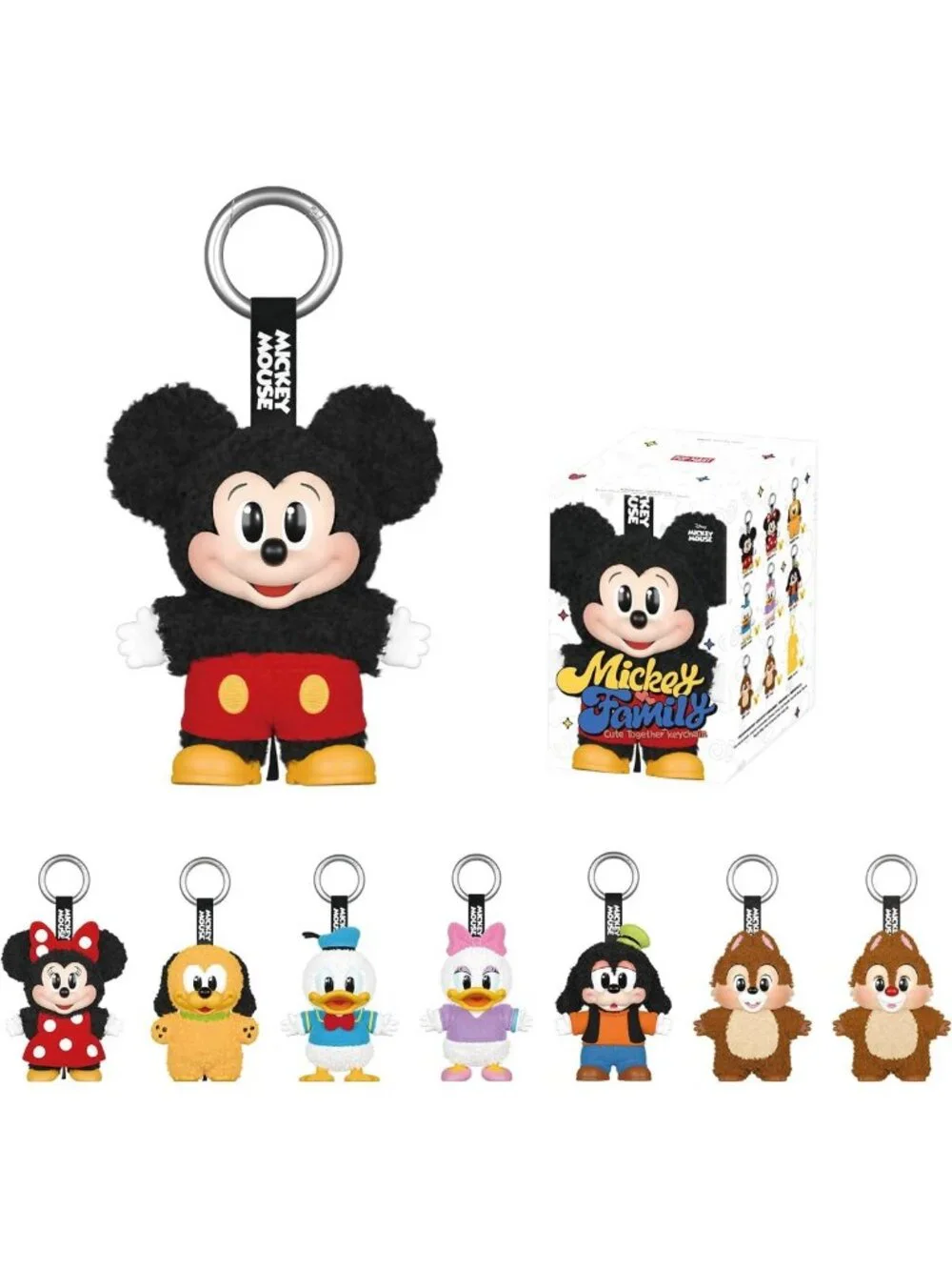 Cute Mickey Family Keychain Blind Box | Clip-On Surprise Toy, Collectible Bag